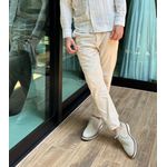 CALÇA LINHO VISCOSE E ELASTANO BOLSO FACA CRU