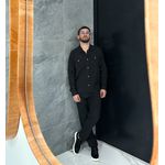 CALÇA LINHO VISCOSE E ELASTANO BOLSO FACA PRETA