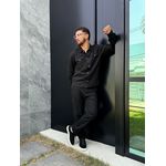 CALÇA LINHO VISCOSE E ELASTANO BOLSO FACA PRETA