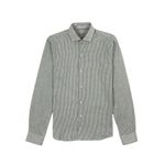 CAMISA SLIM ML CINZA LISTRADO RHOUKER