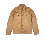 Jaqueta Desert Couro Bege Estilo Camisa Rhouker