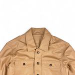 Jaqueta Desert Couro Bege Estilo Camisa Rhouker