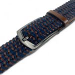 CINTO LONA TRESSÊ MARROM E AZUL 4CM RHOUKER 