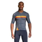 Camisa Ciclismo Elite Stripes Cinza 