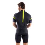 Camisa Ciclismo Tour Cyclone Preta/Amarela Flúor