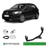 Engate Reboque Gol G5 G6 G7 Todos REF 1000Kg (REFORÇADO SUPORTE PLATAFORMA)