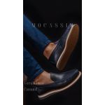 Sapato Casual Tokyo Masculino Couro Azul Escuro