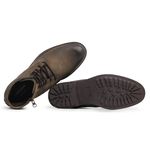 Bota Coturno Masculina Couro Cinza