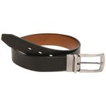 Cinto Dupla face Em Couro legitimo Premium Preto/Caramelo