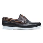 Dockside Masculino Couro Bicolor Preto/cafe