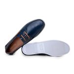 Dockside Masculino Couro Navy Azul