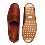 Mocassim Driver Masculino Capuccino em Couro Casual Slip On 
