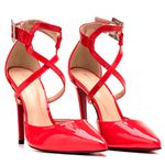 Scarpin Salto Fino Vermelho