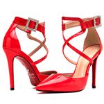 Scarpin Salto Fino Vermelho