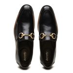 Sapato Social Loafer Bernard Couro Preto