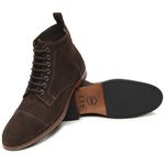Bota Coturno Masculino Couro Cafe 