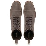 Bota Coturno Masculino Couro Cinza