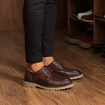 Sapato Derby Casua Brow Tabaco Bernotte 
