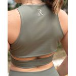 Top Dupla Face Verde / Cinza Origem 