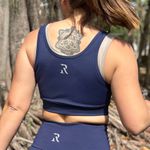 Top Origem Azul e Cinza