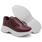 Tênis Casual DKShoes Chuncky Velcro Marsala 