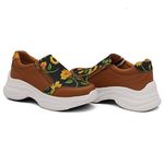 Tênis Casual Chuncky Zíper Girassol Caramelo Sola Tratorada DKShoes