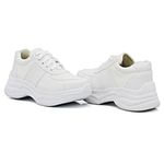 Tênis Casual Chuncky Perfurado Branco Sola Tratorada DKShoes