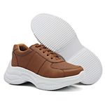 Tênis Casual Chuncky Perfurado Caramelo Sola Tratorada DKShoes