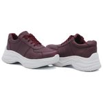 Tênis Casual Chuncky Perfurado Marsala Sola Tratorada DKShoes