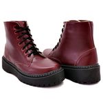 Coturno Cano Médio Sola Tratorada Marsala DKShoes