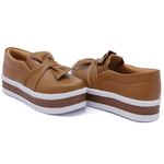 Slip On Laço Sola Alta Caramelo DKShoes