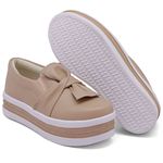 Slip On Laço Sola Alta Rosê DKShoes