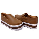 Slip On Liso Sola Alta Caramelo DKShoes