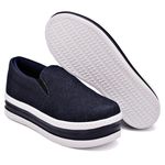 Slip On Liso Sola Alta Jeans DKShoes