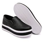 Slip On Liso Sola Alta Preto DKShoes