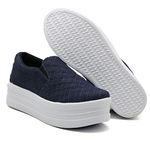 Slip On Matelassê Sola Alta Jeans DKShoes