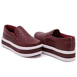 Slip On Matelassê Sola Alta Marsala DKShoes