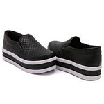 Slip On Matelassê Sola Alta Preto DKShoes