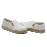 Slip On Calce Fácil Corda Zíper Branco DKShoes