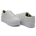 Tênis Casual Listra Sola Alta Branco DKShoes