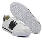 Tênis Casual Pietra Branco Verniz Preto DKShoes