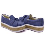 Slip On Nó Sola Alta Jeans Claro Corda DKShoes