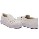 Slip On Nó Lateral Listra Branco DKShoes