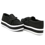 Slip On Nó Lateral Sola Alta Preto DKShoes