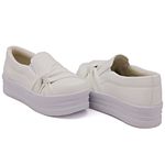 Slip On Nó Lateral Sola Alta Branco DKShoes