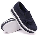 Slip On Nó Lateral Sola Alta Jeans DKShoes