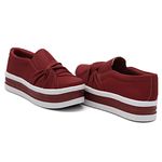 Slip On Nó Lateral Sola Alta Vermelho DKShoes