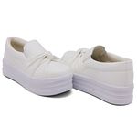 Slip On Nó Sola Alta Branco DKShoes