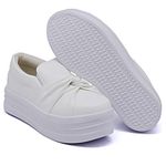 Slip On Nó Sola Alta Branco DKShoes