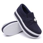 Slip On Pérola Sola Alta Jeans DKShoes